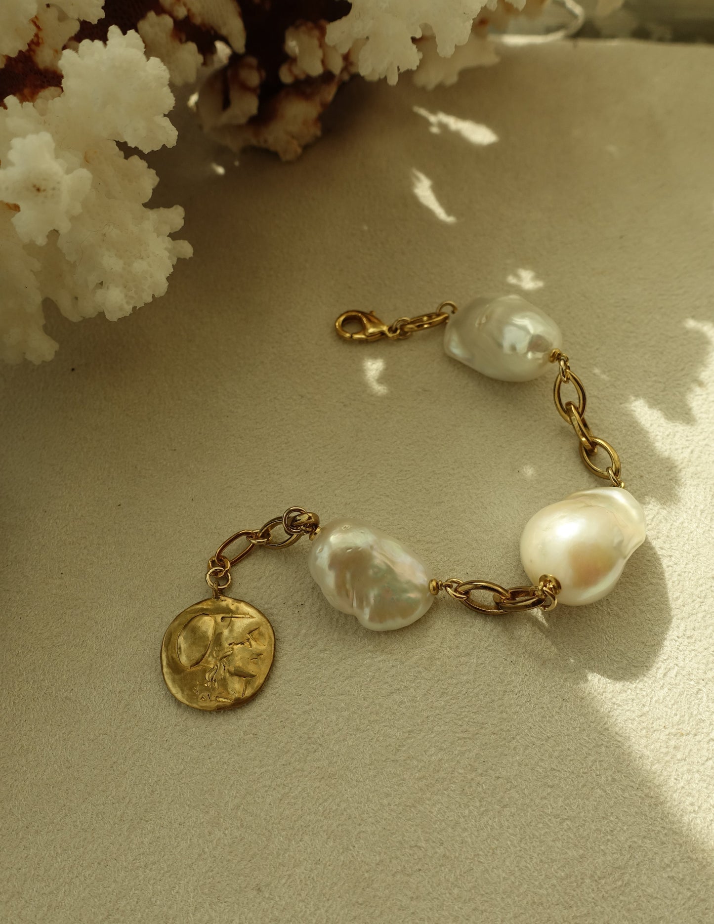 Ancient Coin Baroque Bracelet