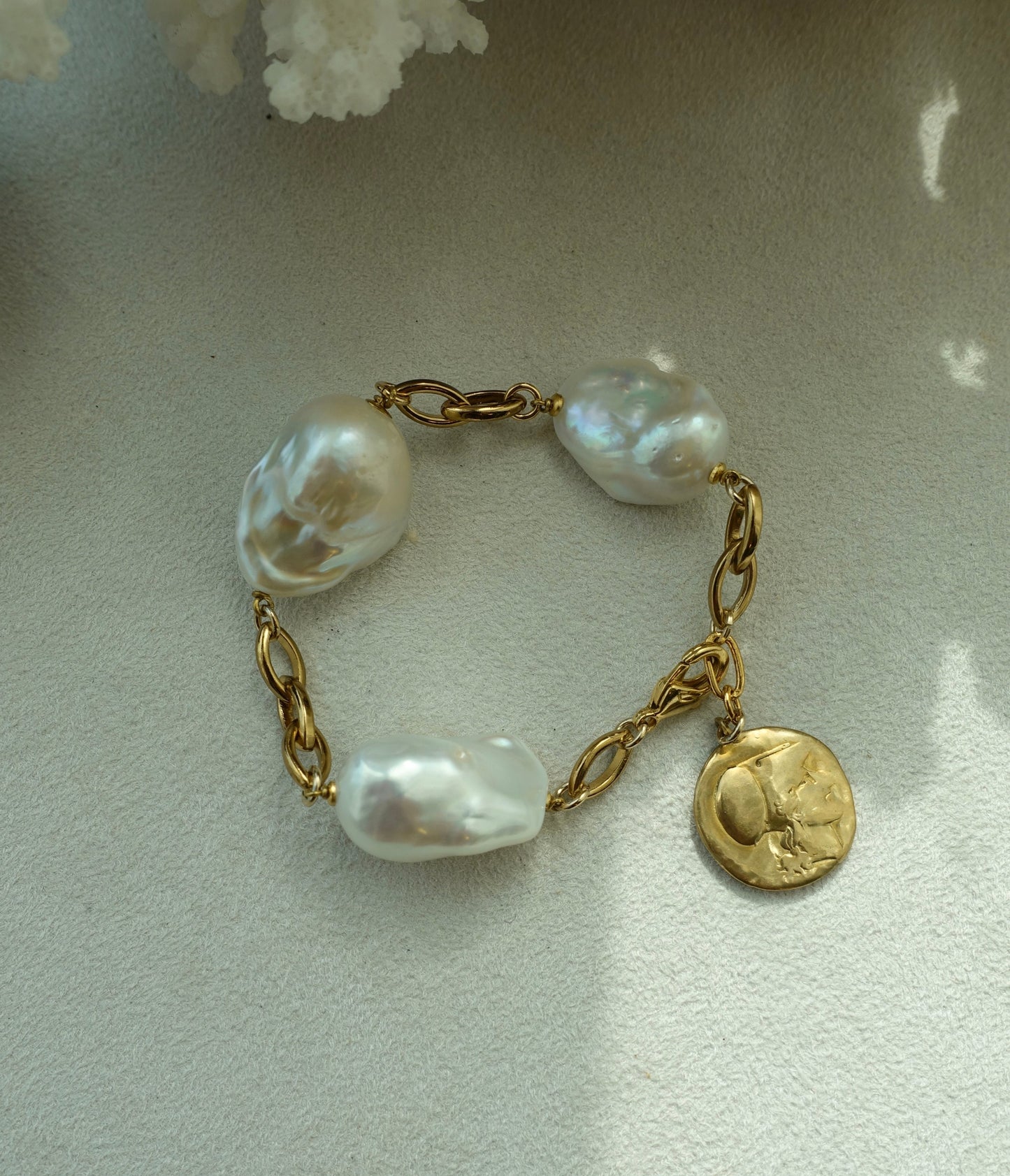 Ancient Coin Baroque Bracelet