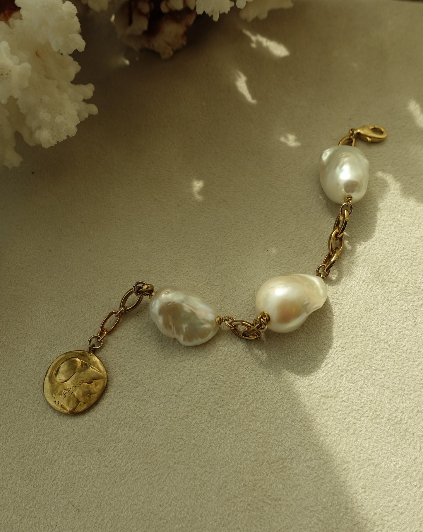 Ancient Coin Baroque Bracelet